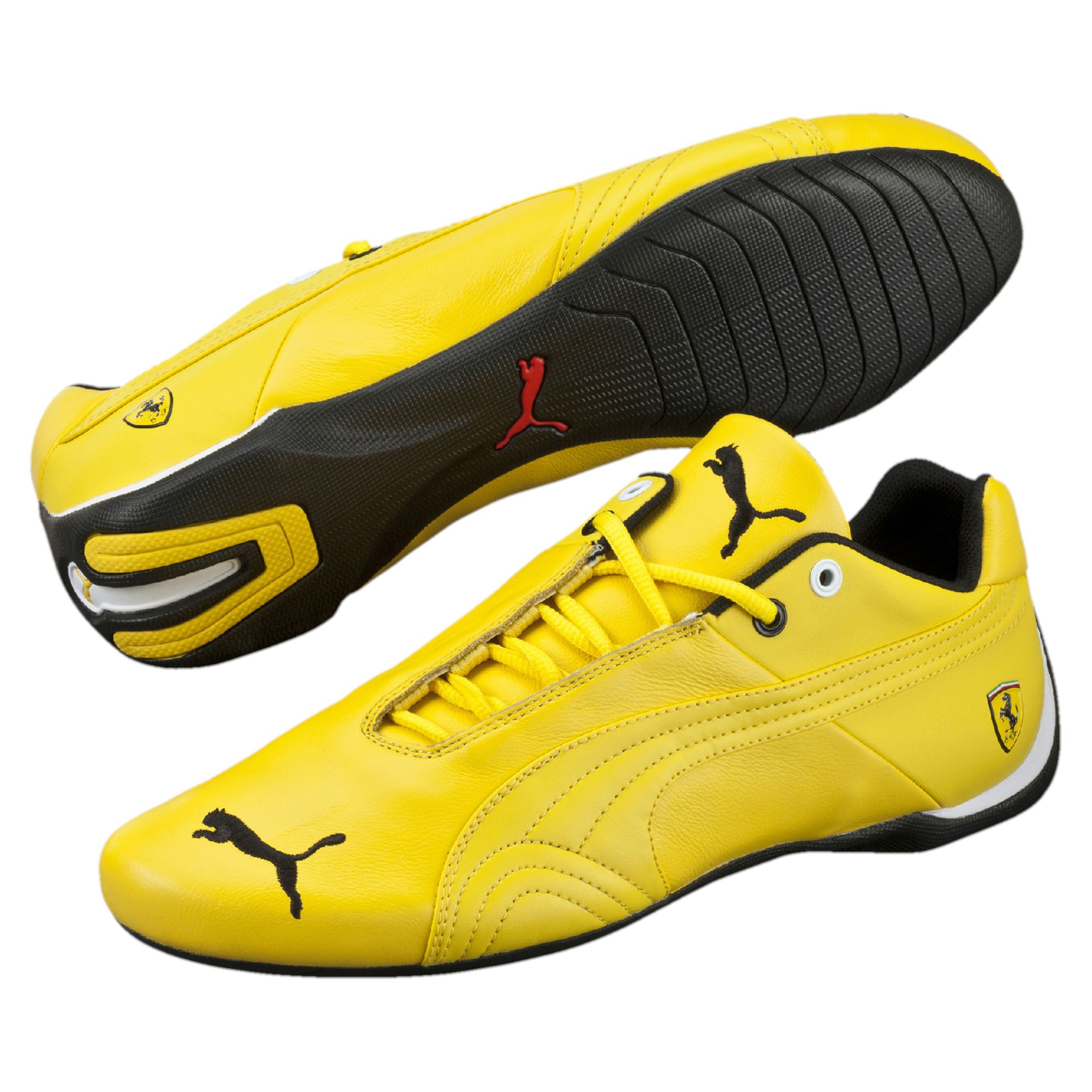 Lyst Puma Ferrari Future Cat Leather Men's Shoes in Yellow for Men